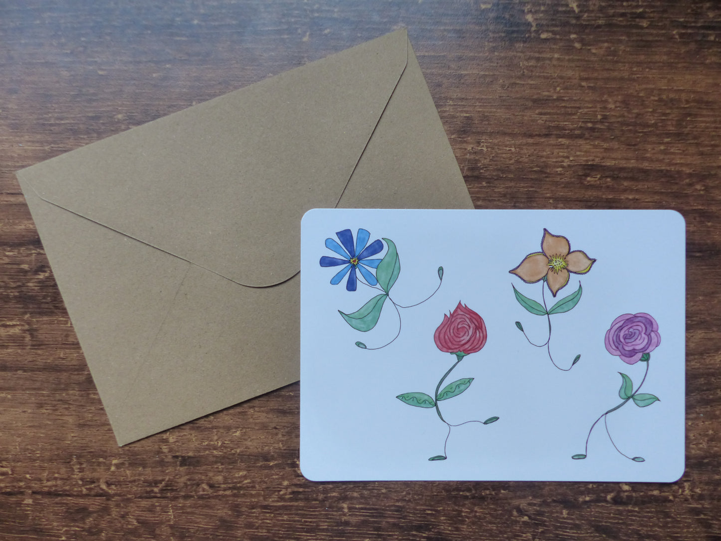 Carte postale Fleurs qui dansent