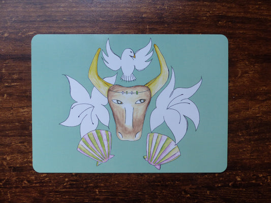 Carte postale Taureau harmonieux