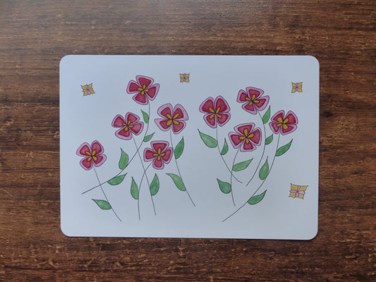 Carte postale Fleurs dans le vent